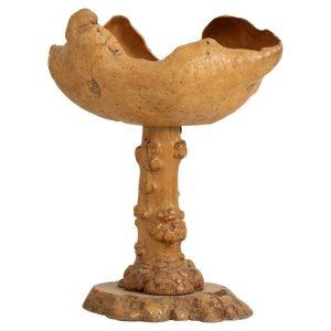 Large Mid Century Swedish Birch and Pine Root Bowl Tazza on Base