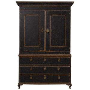 18th c. Swedish Gustavian Period Linen Press Cabinet