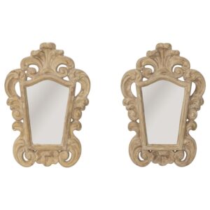Pair of French Plaster and Lacquered Hollywood Regency Period Mirrors