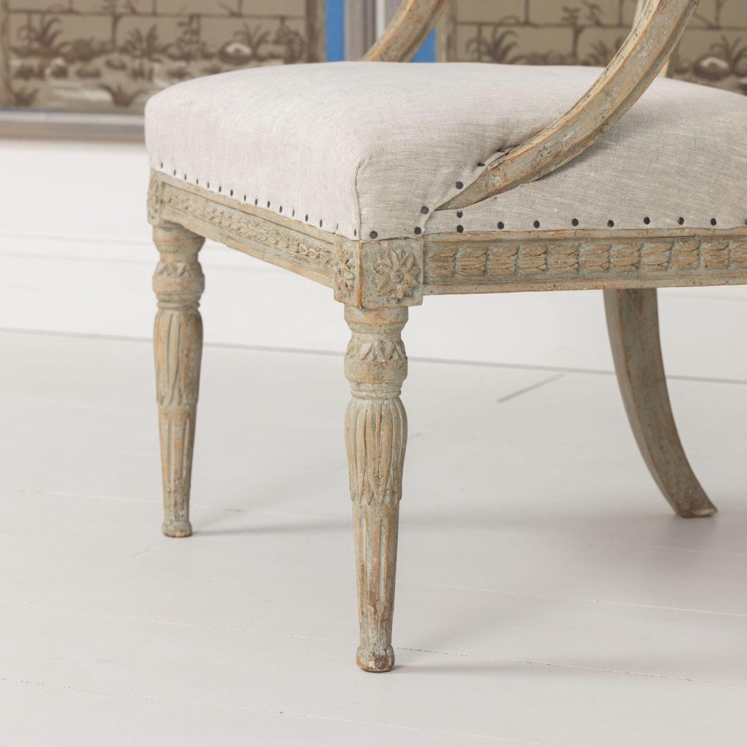10_2164_B_19th_century_Swedish_Gustavian_upholstered_painted_barrel_back_chair-0011