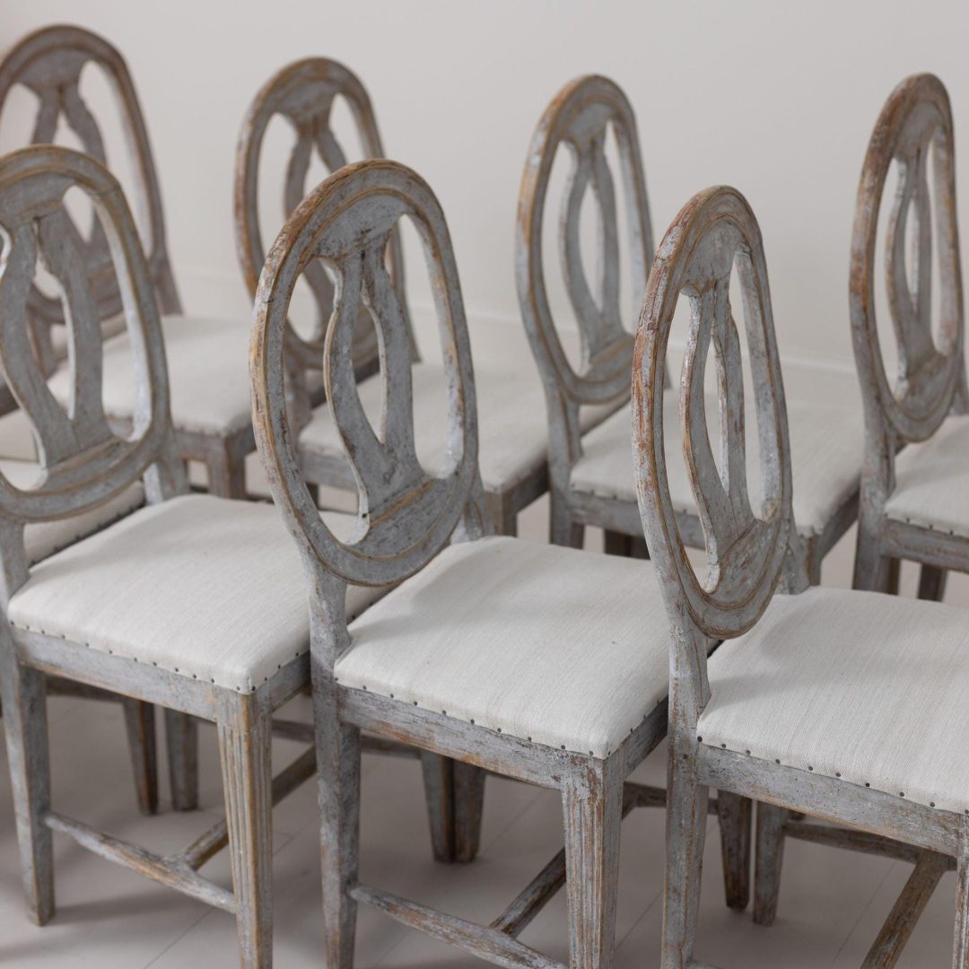 13_2125_19th_century_swedish_gustavian_set_twelve_original_paint_dining_chairs_40