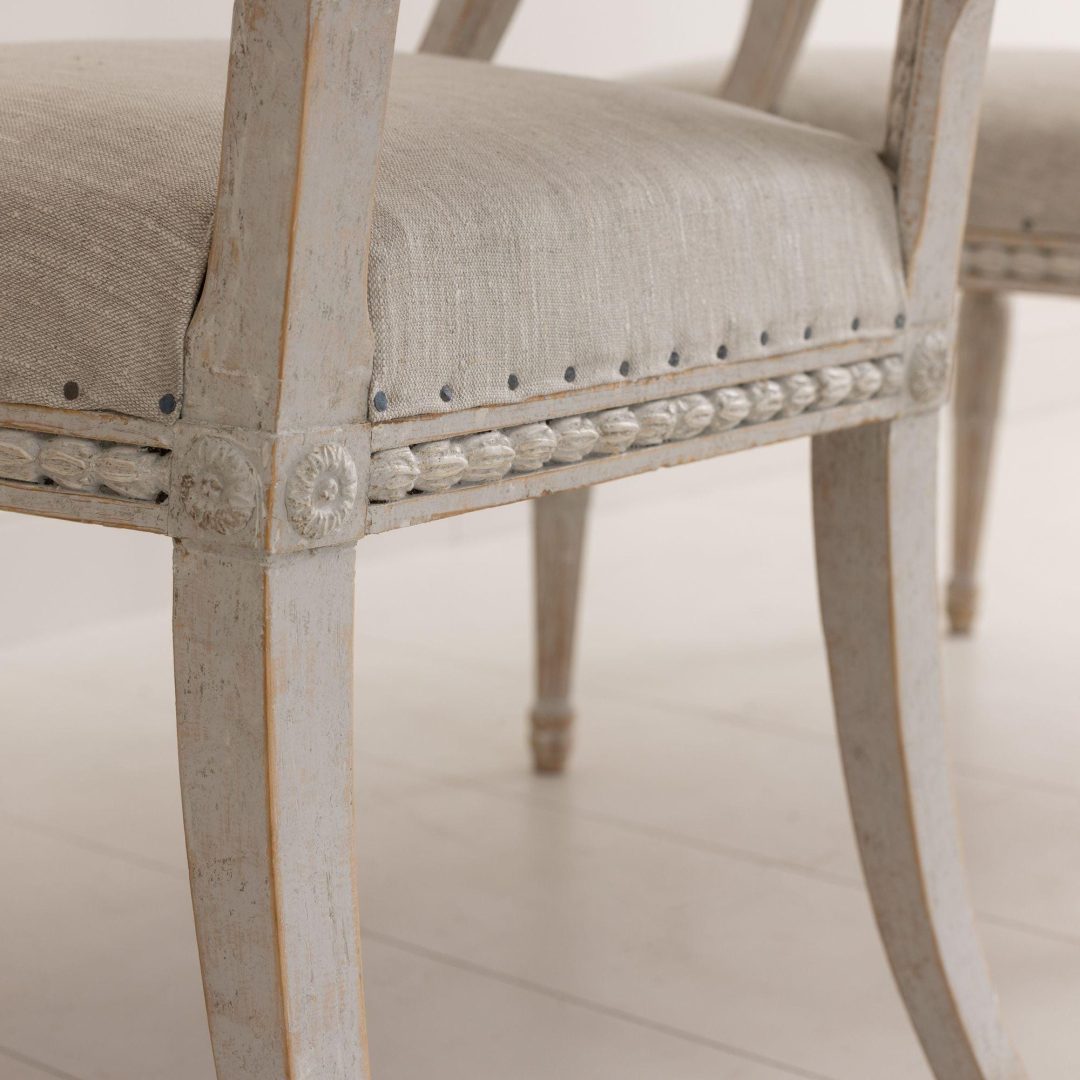 14_2130_Swedish_gustavian_pair_painted_carved_barrelback_armchairs_29