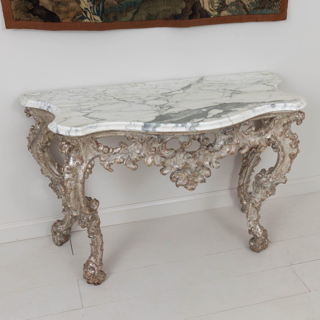 2166_18th_century_Italian_silver_leaf_console_with_arabescato_marble_top_005