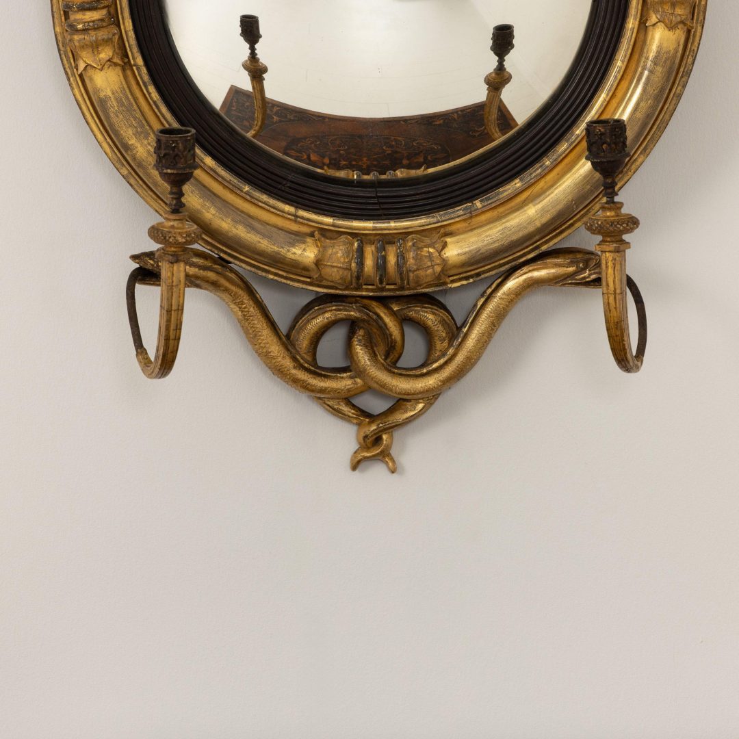 2262_19th_century_English_Regency_eagle_convex_mirror_with_candle_arms_in_original_gilt_007_2