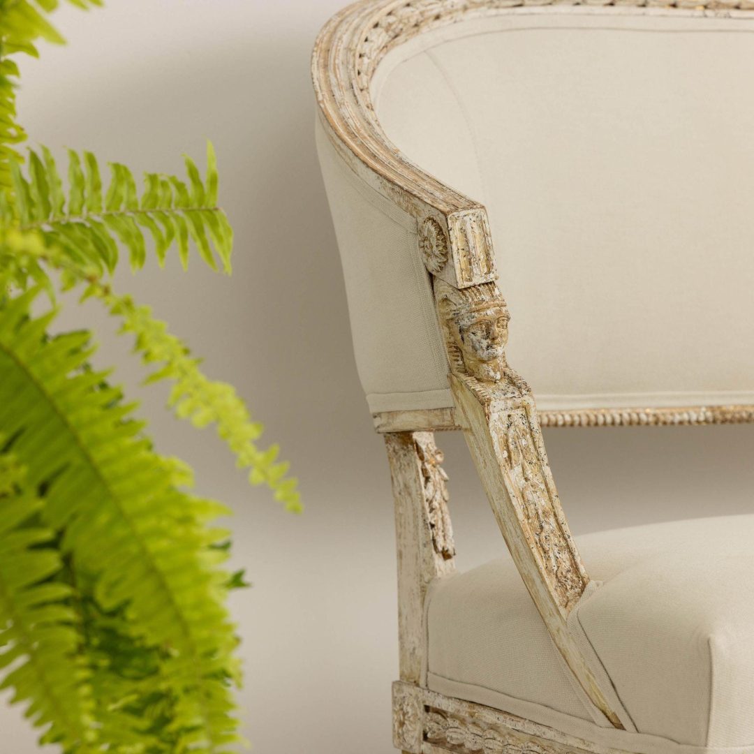 3_2181_19th_century_Swedish_Gustavian_sofa_bench_with_sphinx_heads_in_original_paint_014