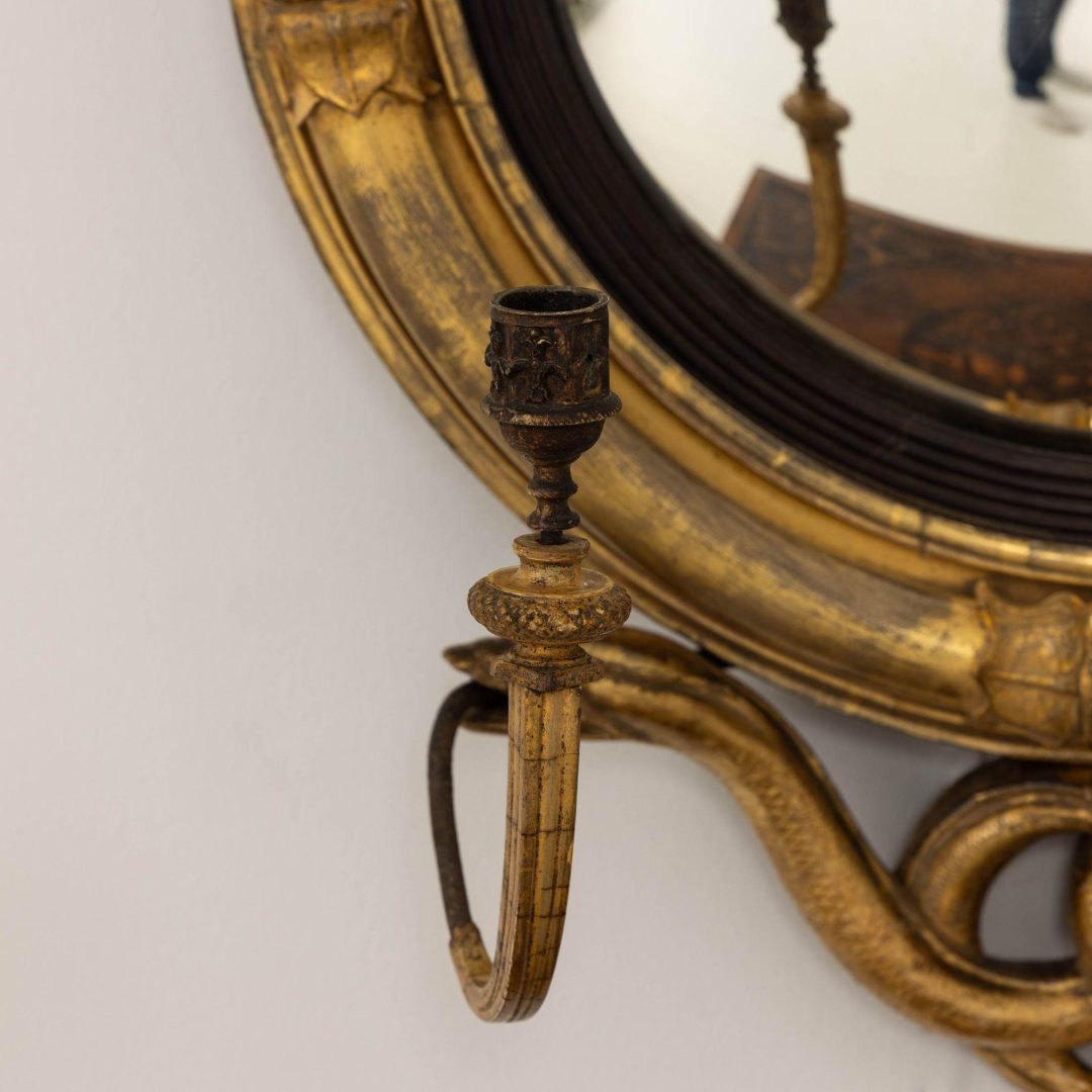 3_2262_19th_century_English_Regency_eagle_convex_mirror_with_candle_arms_in_original_gilt_012