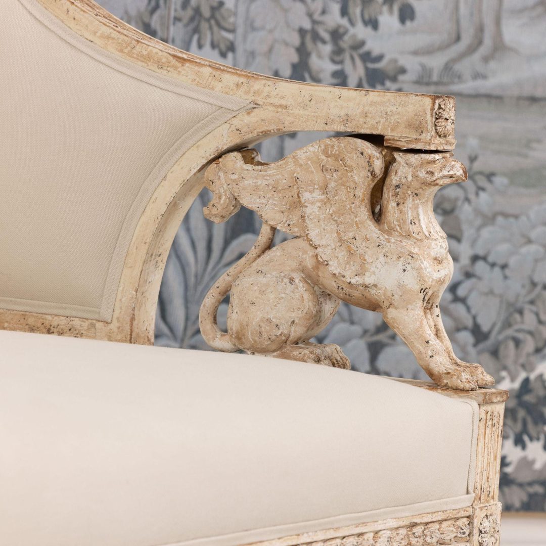 3_2283_19th_century_Swedish_Gustavian_griffin_sofa_bench_in_original_paint-0005