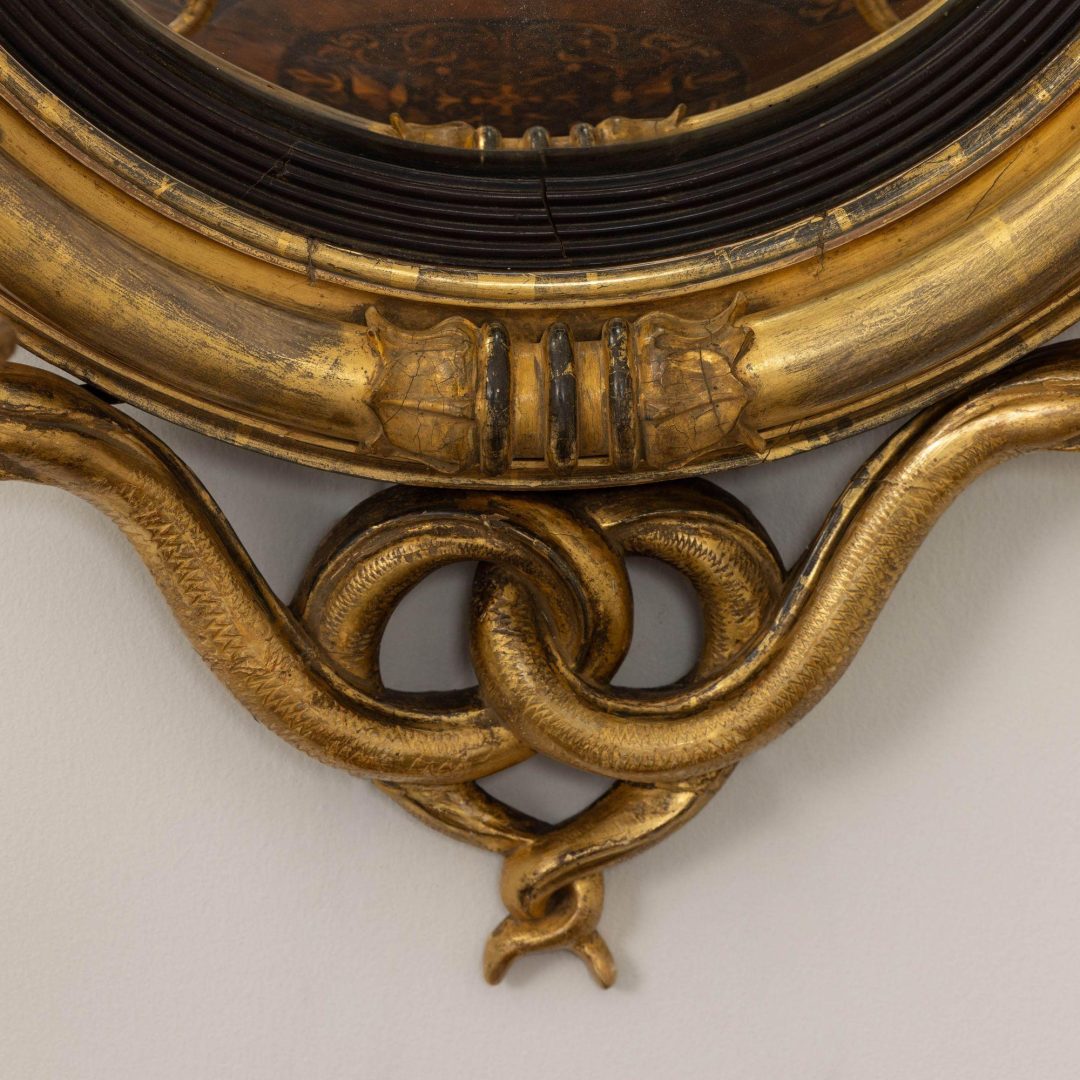 4_2262_19th_century_English_Regency_eagle_convex_mirror_with_candle_arms_in_original_gilt_010