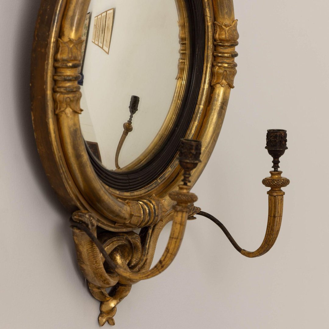 8_2262_19th_century_English_Regency_eagle_convex_mirror_with_candle_arms_in_original_gilt_003
