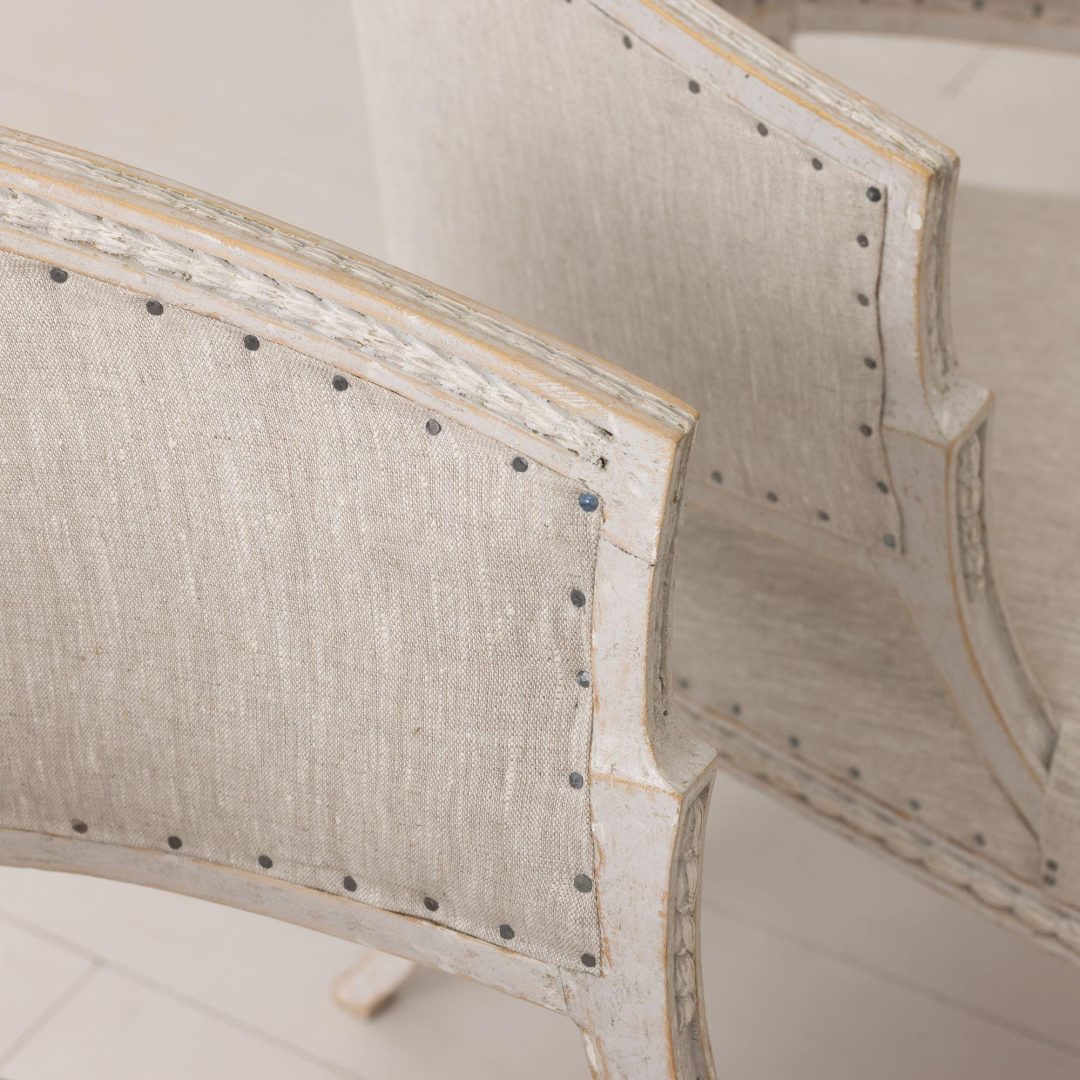 9_2130_Swedish_gustavian_pair_painted_carved_barrelback_armchairs_24