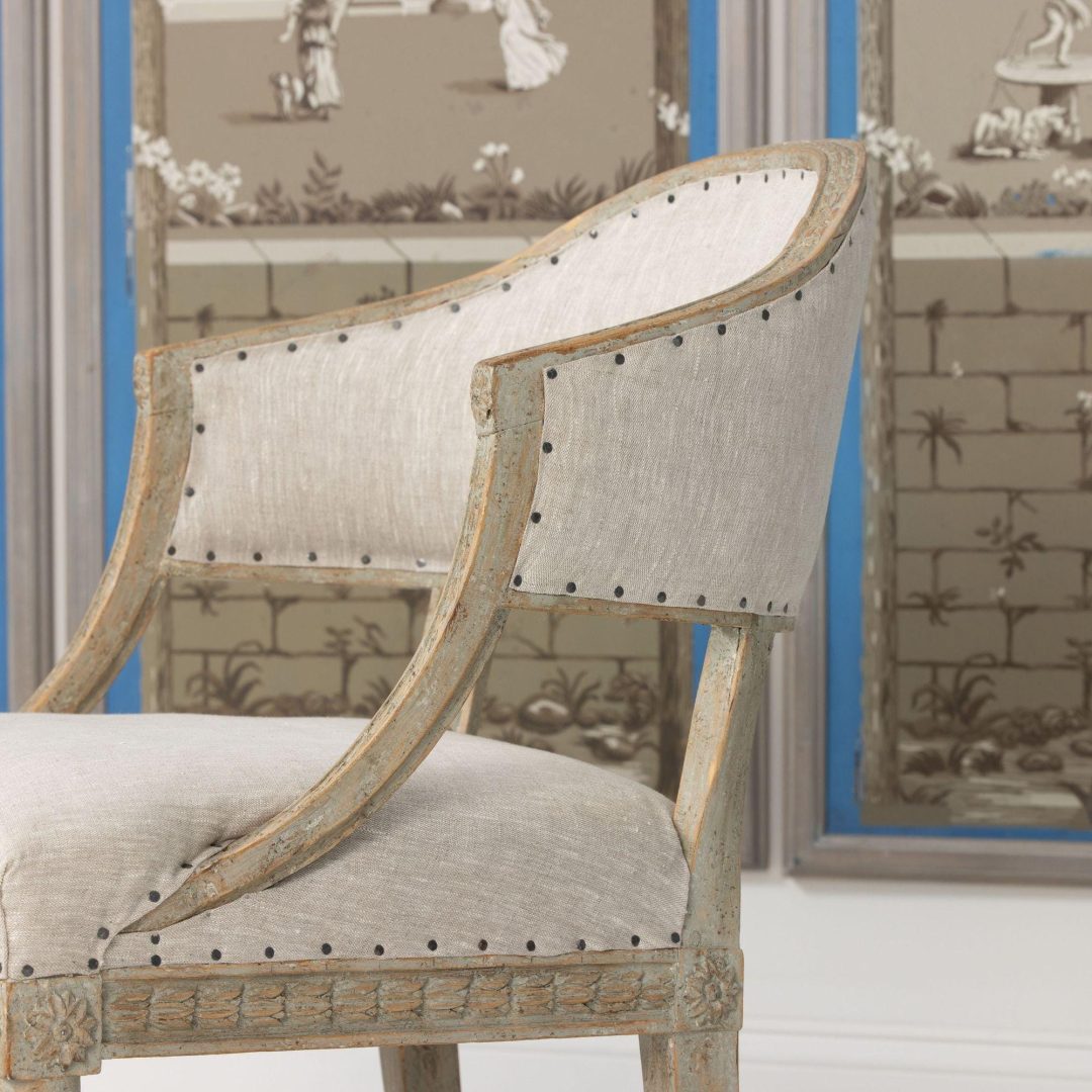 9_2164_B_19th_century_Swedish_Gustavian_upholstered_painted_barrel_back_chair-0010